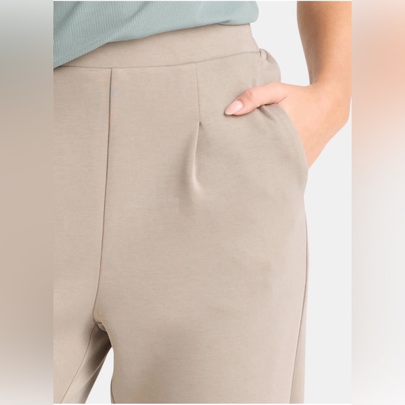 Avia Women's ScubaKnit Pleat Joggers Pockets Grey Fog Size XL Soft Athleisure - Picture 5 of 6